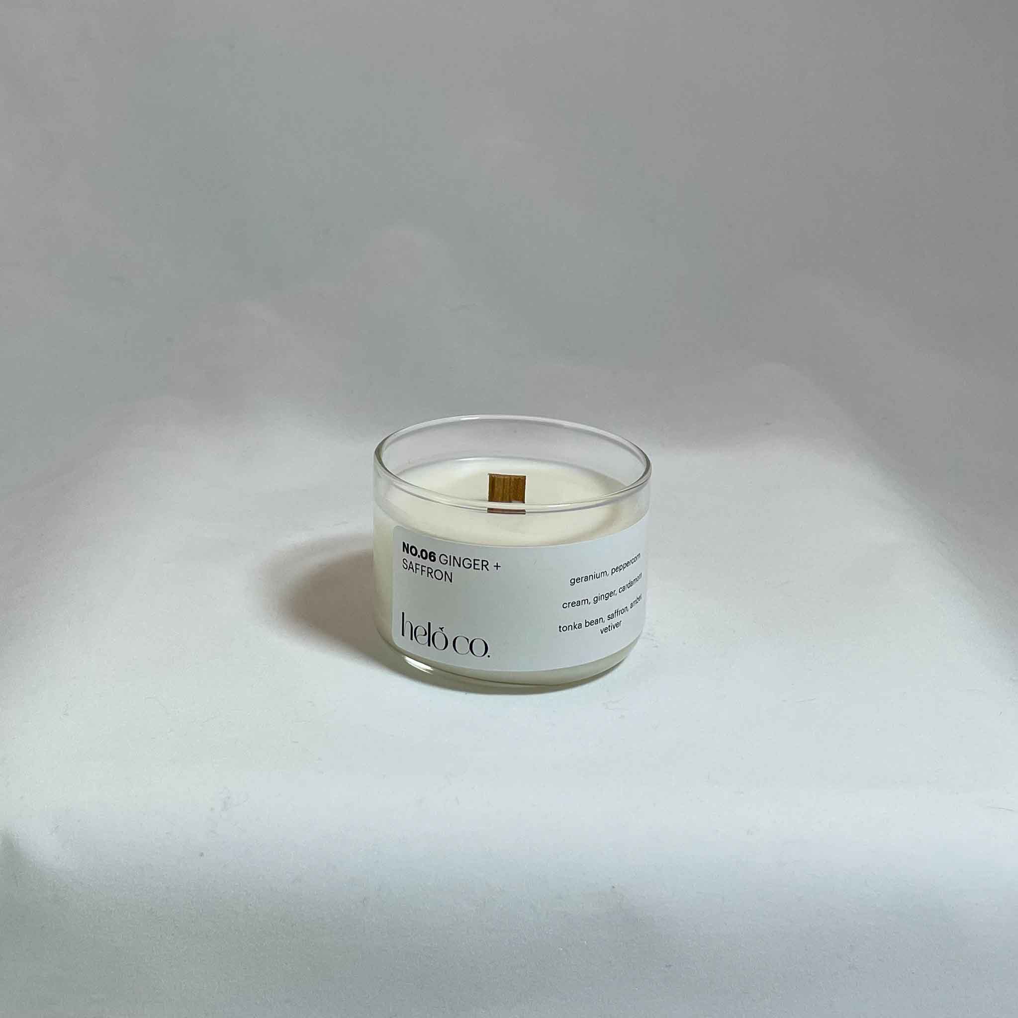 NO.06 GINGER + SAFFRON, mini tumbler jar candle