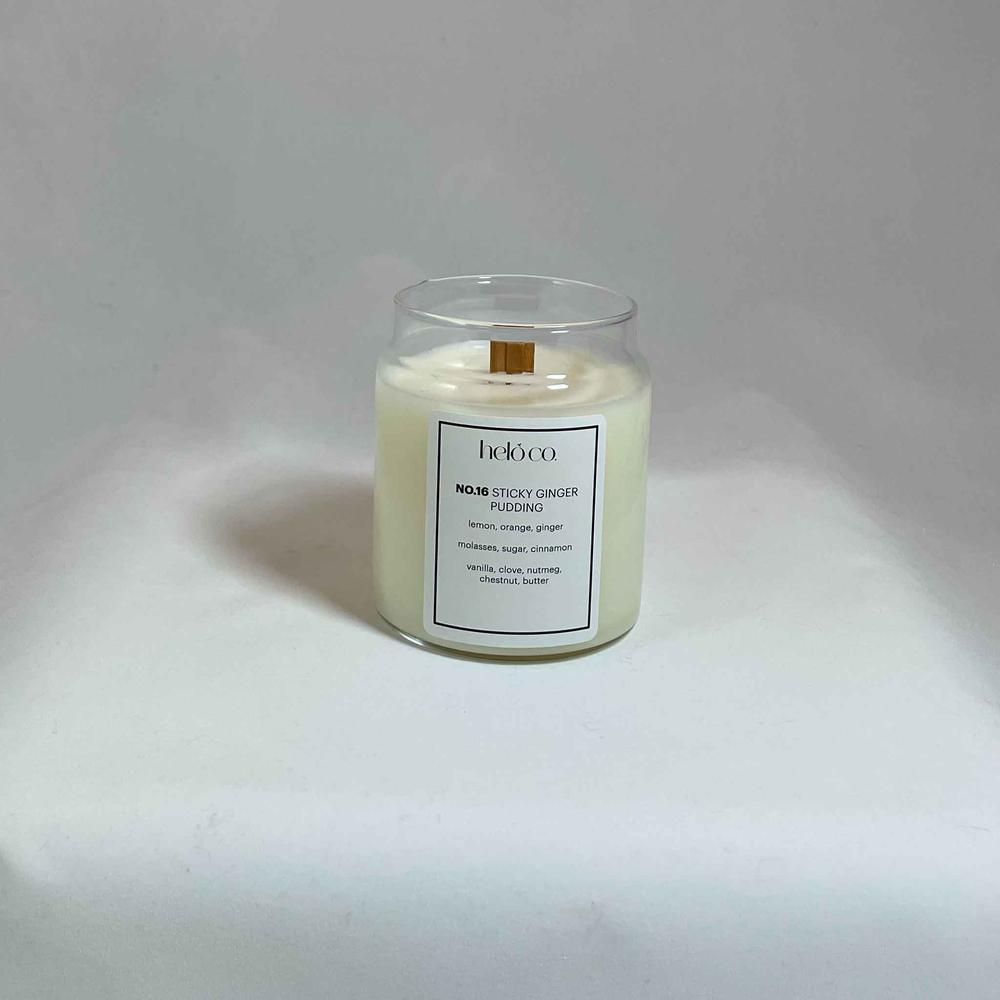 NO.16 STICKY GINGER PUDDING, apothecary jar candle