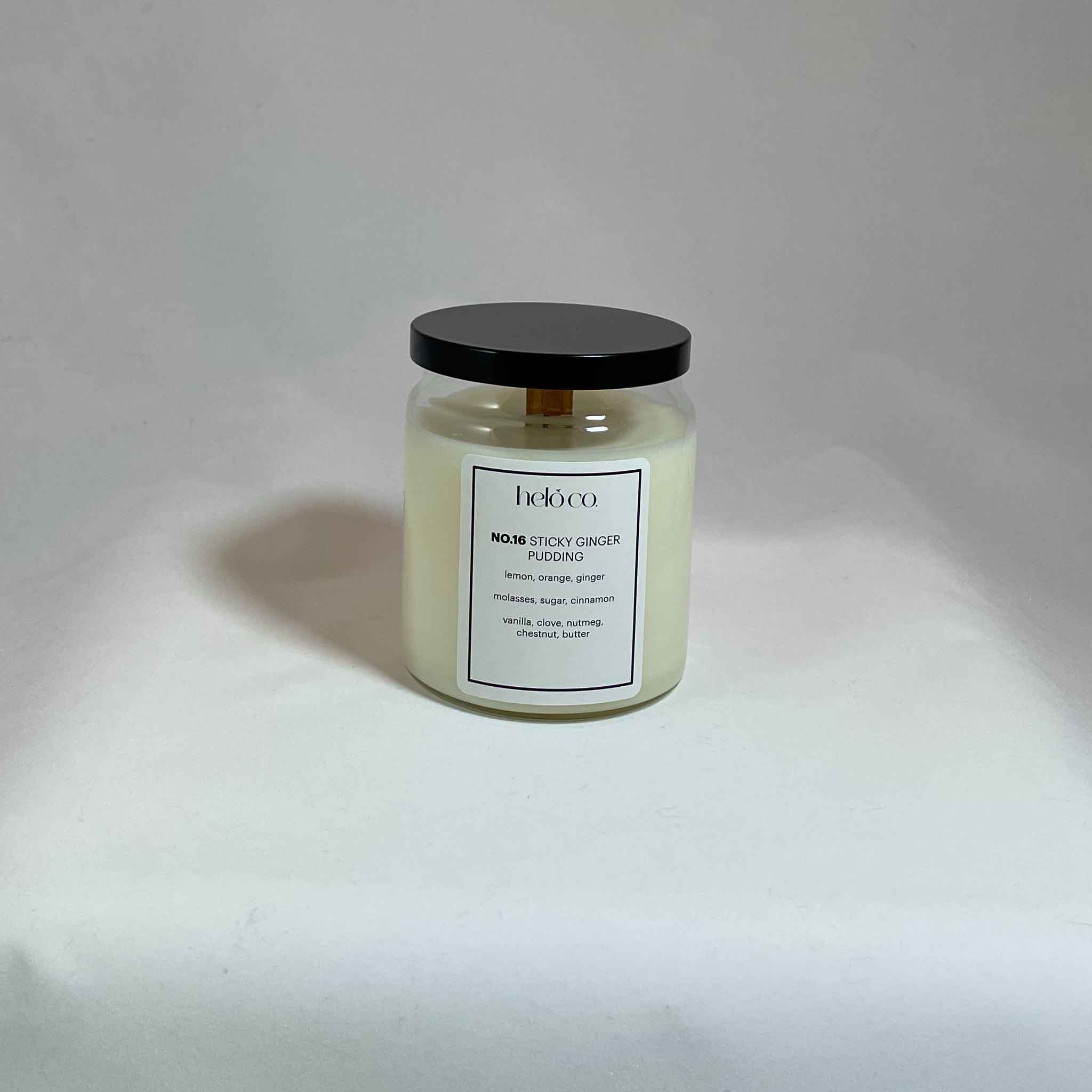 NO.16 STICKY GINGER PUDDING, apothecary jar candle