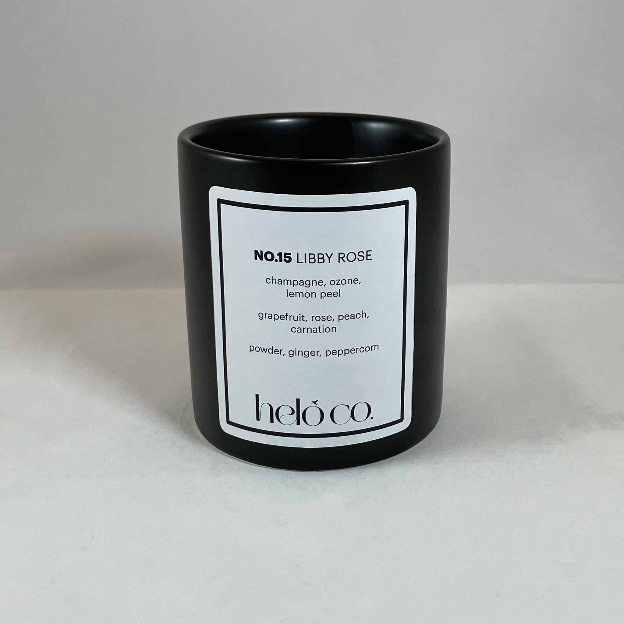 NO.15 LIBBY ROSE, ceramic jar candle